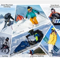 Masque de ski TPU nouvelle génération transfrontalier SK-043 avec bandeau antidérapant, compatible avec les lunettes, lentille sphérique, double couche anti-buée