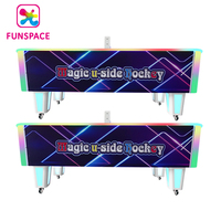 Funspace Vente à Chaud Arcade Rouge Machine de Jeu de Table de Hockey sur Monnaie Incurvée