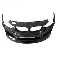 Kit carrosserie de pare-chocs avant en fibre de carbone style 3D, compatible avec BMW M3/M4 F80/F82 (modèles 2014-2020)