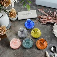 Porte-bougie conique moderne en verre borosilicate coloré 2026, élégant, 2 oz, petites lanternes, pots, emballage inclus, logo