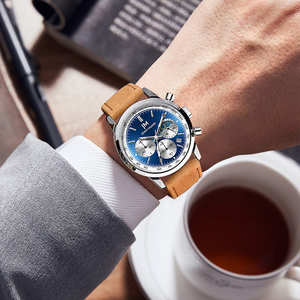 Reloj de Cuarzo JONNY MOORE 1064, Clásico, Multifunción, para Hombre, Correa de Cuero, Resistente al Agua, Estilo Casual de Negocios, Regalo - Product Image 2