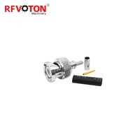 Connecteur RF coaxial EZ à sertir à prise mâle BNC pour câble WTR100 RG174 RG316