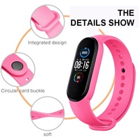 Vente en gros d'usine pour bracelet de montre connectée sport en silicone pour Mi Band 5/6, version globale originale, largeur de bracelet 12 mm, confortable