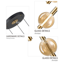 Suspension LED en verre moderne et minimaliste, installation facile pour restaurants, hôtels, chambres, escaliers, comptoirs de bar