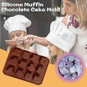 12구 다양한 동물 모양 부엉이 모양 실리콘 몰드 (사탕, 초콜릿, 수제 비누용) - Product Image 3