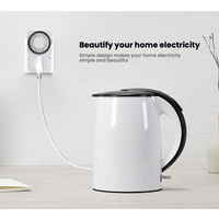 Minuteur programmable manuel mécanique 24 heures pour prise suisse standard 230V 16A, interrupteurs et prises en plastique pour appareils électroménagers