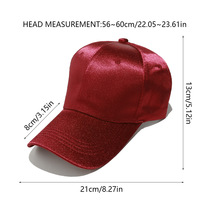 Casquette de baseball pour femme en satin vierge de haute qualité avec bord incurvé et doublure en soie, personnalisable par broderie, vente en gros