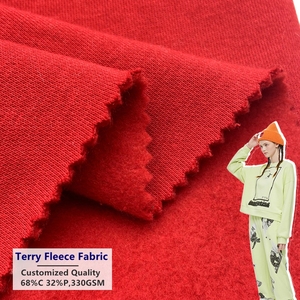 Cvc Terry Lông Cừu 68% Cotton 32% Polyester Dệt Kim Tùy Chỉnh Một Bên Bàn Chải Pháp Terry Lông Cừu Áo Vải Cho Áo - Product Image 1
