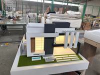Arquitectura de Villa con piscina y luces para modelo arquitectónico 3D moderno y modelo de construcción