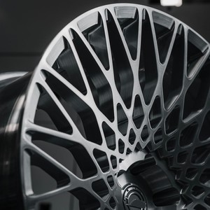 Rines de Aleación Forjados para Autos de Lujo, Estilo Turbina, Acabado Mate Plateado con Cara Mecanizada, 19 20 21 22 23 24 Pulgadas - Product Image 4
