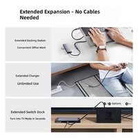 Kabel Ekstensi Tipe C Male ke Female USB 3.1 Gen 5Gbps 4K 60Hz Kabel Ekstender Kepang Transfer Data Kecepatan Tinggi