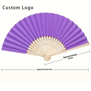 Abanicos de Tela de Bambú con Diseño Personalizado para el Día de los Inocentes y Eventos de Regreso a Clases - Product Image 1