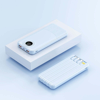 Batterie externe à charge rapide PD22.5W 30000mAh/20000mAh/10000mAh, chargeur portable avec écran numérique, prix d'usine