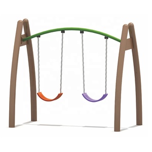 Nhà Máy Thiết Kế Hiện Đại Phong Cách Mới Bán Lẻ Thương Mại Giá Rẻ Kim Loại Nhự<span class=keywords><strong>a</strong></span> Tráng Ghế Trẻ Em Ngoài Trời Đu Bộ - Product Image 3