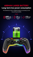 Manette de jeu sans fil P07 pour PS4/Switch/IOS/Android/PC Contrôleur de jeu RGB Poignée BT Accessoires de console Manette de jeu sans délai