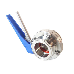 Valvola <span class=keywords><strong>a</strong></span> Farfalla Sanitaria <span class=keywords><strong>a</strong></span> 12 Posizioni con Maniglia in Plastica, Tipo <span class=keywords><strong>a</strong></span> Morsetto, Apertura Rapida, in Acciaio Inox 304 per Acqua - Product Image 3