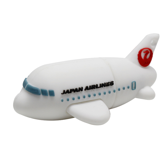 Custom Aircraft Shape PVC Soft Silicone USB Flash Drive USB 2.0 Interface Portable Corporate Gift USB Disk