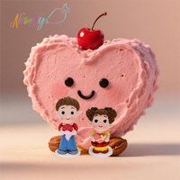 Adornos Comestibles para Pasteles Hechos a Mano por el Fabricante, Decoraciones para Cupcakes para el Día de San Valentín, Accesorios para Postres