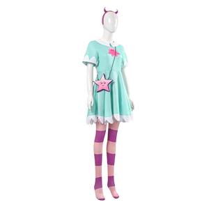 ชุดคอสเพลย์เจ้าหญิงสีเขียวมิ้นท์น่ารักสำหรับผู้หญิงของ HP พร้อมลายปลาหมึก ถุงเท้าลายทาง และกระเป๋ารูปดาว - Product Image 5