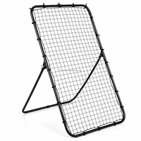 Rebondisseur de football portable avec filet en PE, cadre en acier stable, but de rebond pour l'entraînement au football pour enfants et adultes