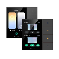 Sakelar Sentuh Tirai Pintar Dinding Bahan PC 220V Listrik Modern untuk Rumah