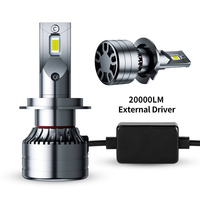 Accessoires de voiture, lampe automobile LED 80W H4 H7 H11 9005, kit de feux antibrouillard, ampoule de phare automobile