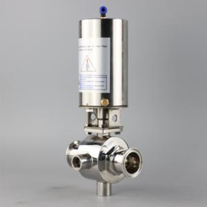Válvula de Bola Sanitaria de 1.5 Pulgadas de Acero Inoxidable 304 316L con Actuador Neumático, Aislamiento Recto y Abrazadera Tri-Clamp - Product Image 2