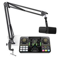 Kit de microphone professionnel Zimhome pour diffusion de podcasts et streaming en direct avec carte son et changeur de voix