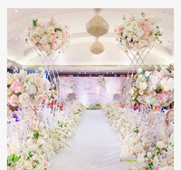 Support à fleurs en fer forgé motif sirène, ensemble de décoration de table d'allée et de table en T pour mariage