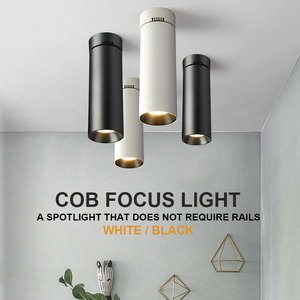 Modern 8W Cob LED Track Lights 220v Aluminum Ceiling & Surface Mounted <b>Spotlights</b> With Non-Perforated Base 220v Led Light - Product Image 2