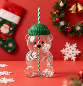 Ly Gấu Teddy Có Ống Hút PET 500ml Kiểu Mới 2026 - Product Image 6