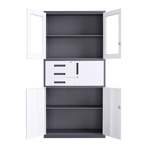 Armoire à dossiers en acier moderne, armoire à documents, armoire d'archives ; armoire en tôle d'acier épaissie, design minimaliste moderne pour le bureau - Product Image 4