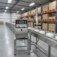New High Production Capacity 1-5 Lines Dot Small Character Digital Inkjet Label Printer for Food Packaging Plastic Bags Carton