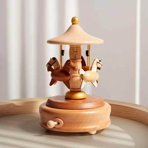 Exportqualität Europäische Spieluhr aus Holz, Kreatives Acht-Ton-Karussell mit Tanzendem Ballerina, Heimdekoration, Handwerk, Aufziehspielzeug - Product Image 3