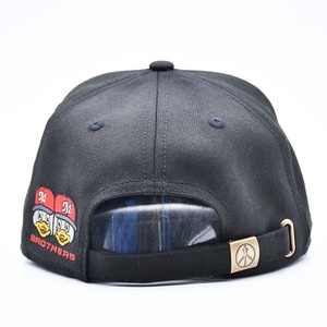 Gorras Snapback de alta calidad, gorra negra de Hip Hop de 6 paneles, gorra Snapback plana bordada personalizada - Product Image 6