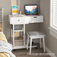 Table de toilette moderne minimaliste avec logo personnalisé, avec roulettes et tiroirs, pour chambre à coucher