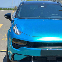Film de protection pour voiture PET TPU, bleu Mallorca métallisé brillant, 5FTx55FT, 200 microns d'épaisseur, autocollant décoratif pour voiture