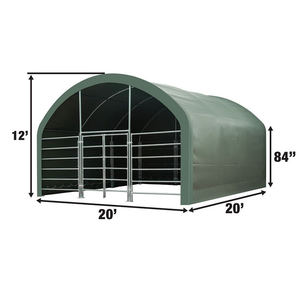 Carpa de Granja con Estructura de Acero Galvanizado de 20x20x12 pies, Refugio <span class=keywords><strong>para</strong></span> Ganado, Caballos, Ovejas - Product Image 5