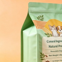 Sachet alimentaire pour animaux personnalisé imprimé, refermable, résistant à l'humidité, pour friandises pour chiens et chats
