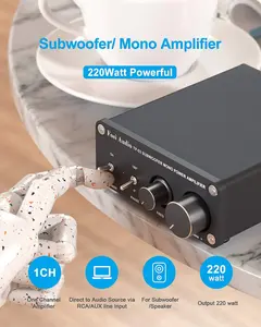 Fosi ses TP-03 Subwoofer amplifikatör & Mono Amp tam frekans ve alt bas değiştirilebilir amplifikatör 220Watt