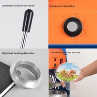 Machine à sceller les gobelets de thé au lait numérique manuelle, pour gobelets en papier et en plastique, machine à sceller les gobelets de thé au lait Boba, pour gobelets extra petits, à économie d'énergie