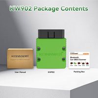 Analyseur de pannes automobile KW902 Bluetooth 4.0, 5.0 et 5.2, double mode compatible avec Android et iOS