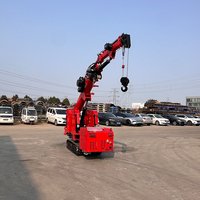 Grue araignée de toit diesel/électrique avec surveillance à distance du moteur, hauteur de levage de 10 m, paniers suspendus en option