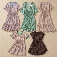 Robe pour femme à col en V croisé, élégante et décontractée, style mixte