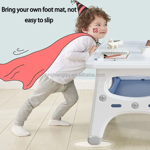 VSUCH Home Nouveau bureau d'étude pour tout-petits, école primaire, jeu <span class=keywords><strong>de</strong></span> construction, apprentissage précoce, <span class=keywords><strong>table</strong></span> et chaise multifonctionnelles pour enfants - Product Image 4