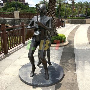 Escultura de Músico de Bronce Libit, Figura Abstracta, Adorno para Paisajes de Plazas y Parques al Aire Libre - Product Image 3
