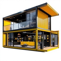Conteneur modulaire préfabriqué mobile à double couche, créatif et très demandé à l'international, pour boutique, hôtel, gîte en zone touristique