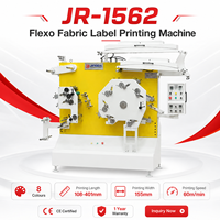 Machine d'impression flexographique entièrement automatique JR-1562, 8 couleurs, imprimante d'étiquettes textiles pour vêtements, rubans, bandes de nylon