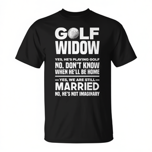 Golf Widow T-<b>Shirt</b> For Golfing Wife <b>Funny</b> Golf Humor <b>Shirt</b> - Product Image 2