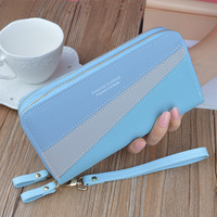Dompet wanita baru, lapisan ganda panjang ritsleting